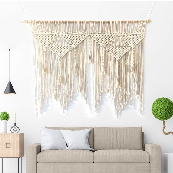 Bohemian Beaded Macrame Braided Farmhouse Hippie Dorm/Event Party/Wedding Decor - Picture 4 of 6